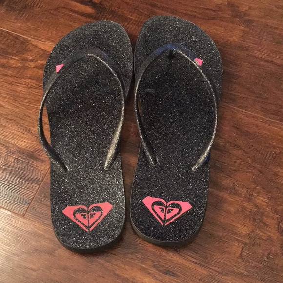 roxy glitter flip flops